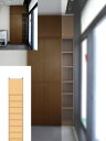 業務用薄型 本棚 壁面利用本棚 すきま深型壁収納 UX つっぱり本棚 薄型書棚 高さ241〜250cm幅30〜44cm奥行46cm 標準棚板(厚さ1.7cm) 薄型本棚 整理棚 幅 32 cm 横幅 注文(3)