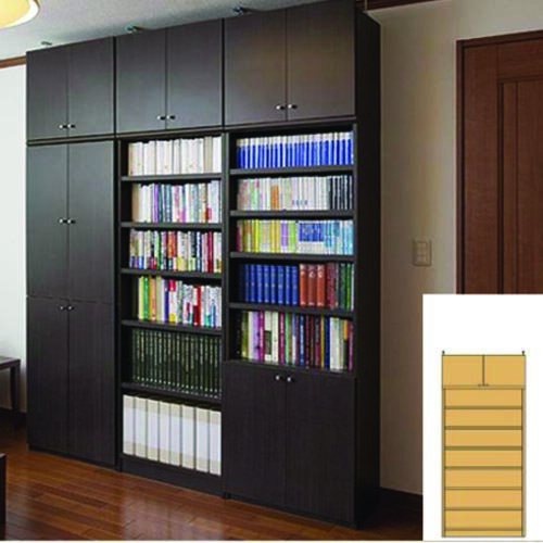 CD収納 事務室天井つっぱり本棚 転倒防止書庫 S2 【オーダー収納】参考書 カップ収納に マガジン書庫 ..