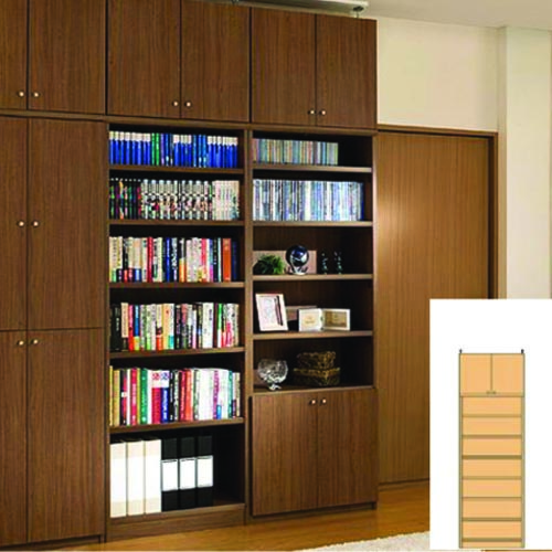 楽天eモノショップ木製本棚 客室オフィス本棚 A3収納 G2 【オーダー収納】洋服 マンガ収納に つっぱり本棚 高さ226〜235cm幅45〜59cm奥行40cm厚棚板（棚板厚2.5cm） タフ棚板（厚さ2.5cm） 収納棚 幅 58 cm サイズ 注文