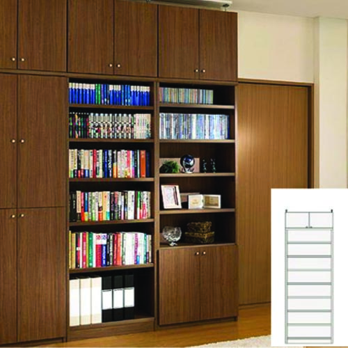 楽天eモノショップ学校本棚 扉付き 大容量収納 居間オープン収納 TX 壁面本棚 扉付収納 高さ241．1〜250．1cm幅60〜70cm奥行40cm厚棚板（棚板厚2.5cm） タフ棚板（厚さ2.5cm） 扉付本棚 収納棚 幅 69 cm サイズ 注文