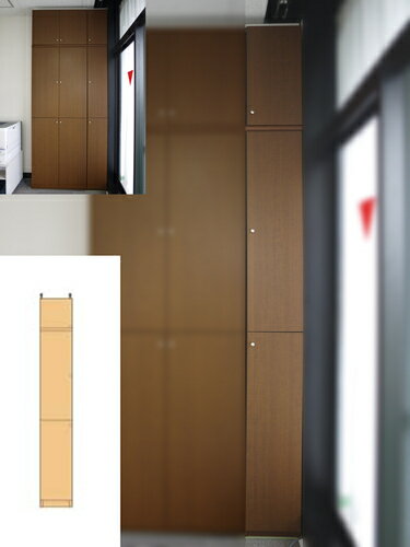 楽天eモノショップ老人施設扉付おもちゃ隙間収納 大型収納 突っ張り収納 M3 【オーダー書庫】タオル 小説収納に 扉付おもちゃ隙間収納 奥行46cm高さ241〜250cm幅15〜24cm 標準棚板（厚さ1.7cm） 扉付おもちゃ隙間収納 収納棚 幅 23 cm サイズ 注文