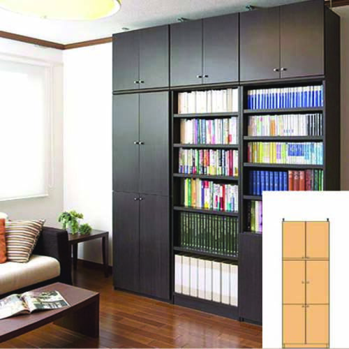 防災薄型全面扉突っ張り本棚 幅オーダー 商品仕様 ■タイプ：　タフ棚板（棚板厚さ2.5cm）タイプ ■棚板耐荷重：　7Kg ■外寸：　奥行19cm×高さ241〜250cm×幅45〜59cm　（幅は1cm単位でオーダーできます） ■対応天井高...