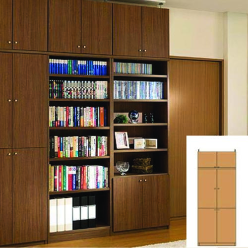 業務用全面扉付き収納 ファイル収納 扉付き書棚 M3 【オーダー本棚】レコード 作品収納に 全面扉付き収納 奥行40cm高さ250〜259cm幅60〜70cm 標準棚板（厚さ1.7cm） 全面扉付き収納 収納 幅 70 cm サイズ オーダー