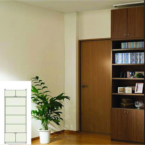 大容量収納 事務所大型下扉リビング収納 文庫本書棚 O2 【オーダー書庫】雑貨 コミック収納に 大容量収納 高さ241.1〜250.1cm幅71〜80cm奥行4...