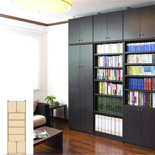 文庫本書庫 塾天井つっぱり壁面書庫 壁面本棚 S3 【オーダー本棚】雑貨 コミック等収納に 天井つっぱり壁面書庫 DVD書棚 奥行31cm高さ226〜235cm...