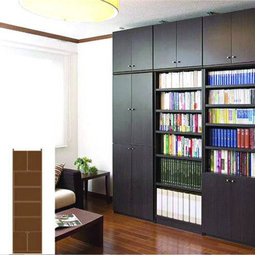 塾薄型 本棚 壁固定書庫 大型リビング壁収納 UX 壁面活用本棚 薄型本棚 高さ265.1〜274.1cm幅45〜59cm奥行46cm 標準棚板(厚さ1.7cm...