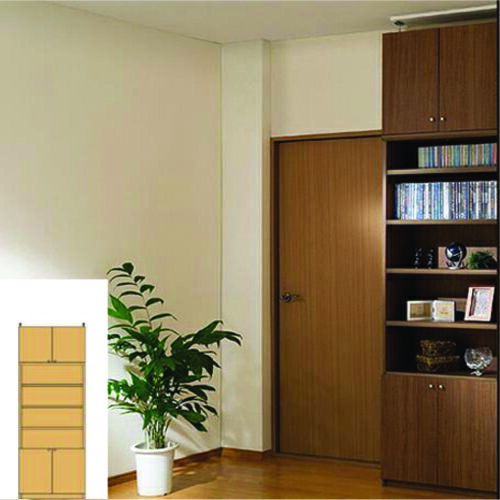 事務室扉付業務用壁収納 ファイル収納 天井収納書庫 M3 【オーダー書棚】付録 アルバム収納に 扉付業務用壁収納 奥行40cm高さ226〜235cm幅60〜70...