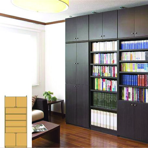 つっぱり収納 老人施設幅広扉付きオフィス壁収納 A3収納 G2 【オーダー収納】コミック DVD収納に 突っ張り書庫 高さ226〜235cm幅71〜80cm奥行40cm厚棚板（棚板厚2.5cm） タフ棚板（厚さ2.5cm） 本棚 幅 75 cm 寸法 指定