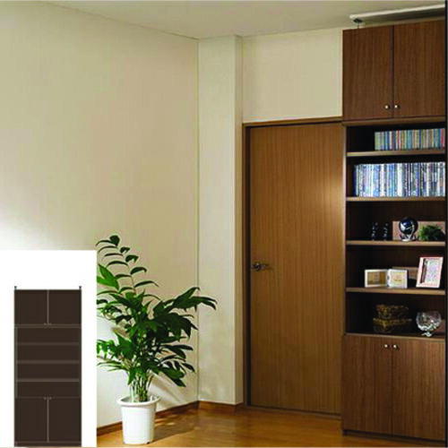 楽天eモノショップオフィス薄型壁面DVD棚 薄型本棚 壁面利用書棚 M2 【オーダー書庫】書籍 雑貨収納に 薄型壁面DVD棚 高さ232〜241cm幅71〜80cm奥行19cm厚棚板（棚板厚2.5cm） 本棚 幅 73 cm 寸法 指定