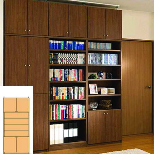 薄型本棚 待合室薄型壁面DVD棚 アルバム収納 O3 【オーダー書庫】カップ 洋服収納に 薄型壁面DVD棚 薄型本棚 奥行19cm高さ241〜250cm幅81〜90cm タフ棚板（厚さ2.5cm） 薄型収納 本棚 幅 85 cm 横幅 指定