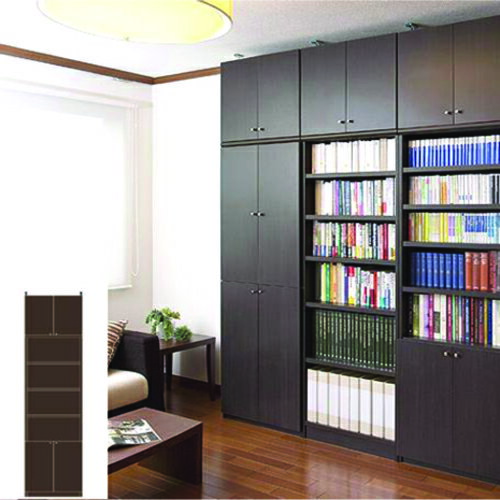 深型書庫 役員室大型下扉付壁収納 参考書本棚 O2 【オーダー収納】マガジン 本収納に 奥深収納 高さ265..