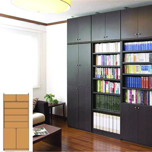 店舗本棚 扉付き 薄型本棚 スリム壁面戸棚 TX 壁面本棚 扉付本棚 高さ241.1〜250.1cm幅81〜90cm奥行19cm厚棚板(棚板厚2.5cm) タフ...