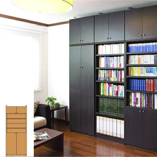 老人施設天井つっぱり壁面書庫 書類書庫 天井ぴったり収納 M3 【オーダー書庫】雑貨 レコード収納に 天井つっぱり壁面書庫 奥行31cm高さ208〜217cm幅...