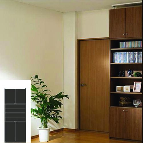 店舗薄型 本棚 扉付き本棚 天井つっぱり壁面書庫 UX 扉付本棚 薄型本棚 高さ250〜259cm幅71〜80cm奥行31cm厚棚板(棚板厚2.5cm) タフ棚...