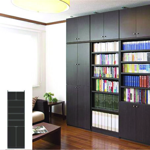 文庫本本棚 客室厚型高扉付き書庫 高さ調整本棚 S2 【オーダー収納】雑貨 コミック収納に DVD書庫 高さ250．1〜259．1cm幅45〜59cm奥行40cm 標準棚板（厚さ1.7cm） 本棚 幅 56 cm 寸法 指定