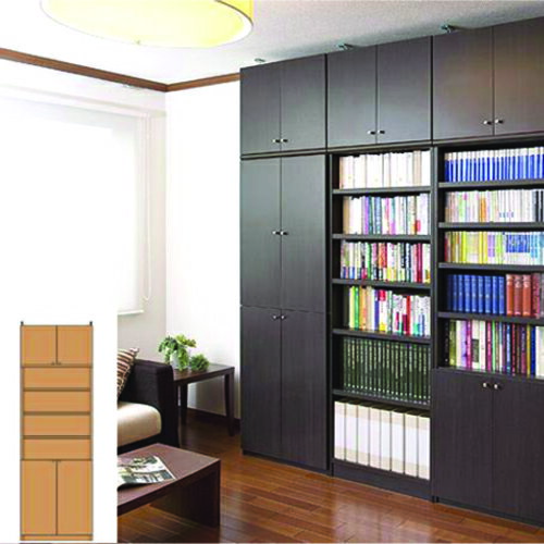 国産書庫 事務室深型高扉付壁収納 ファイル収納 G2 【オーダー収納】参考書 書類収納に 万能書棚 高さ2..
