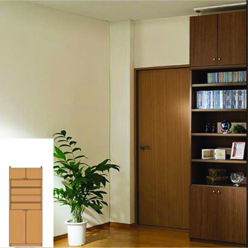 深型書庫 オフィス奥深下扉壁面収納 アルバム収納 O2 【オーダー本棚】カップ 洋服収納に 奥深収納 高さ208〜217cm幅60〜70cm奥行46cm厚棚板（棚板厚2.5cm） タフ棚板（厚さ2.5cm） 整理棚 幅 67 cm 横幅 注文