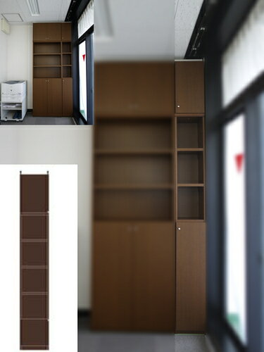 店舗天井つっぱり隙間収納 薄型本棚 耐荷重本棚 M2 【オーダー本棚】ワイシャツ 参考書収納に 天井つっ..