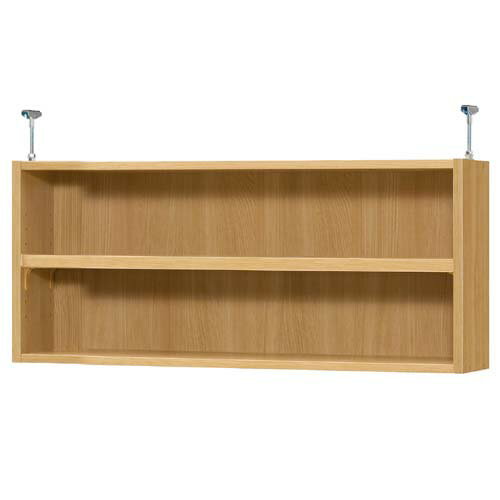 突っ張り上置き棚 上棚(高さ調整可) タフタイプ 薄型 高さ48〜57cm幅81〜90cm奥行17．5cm（棚板厚み2.5cm）(本体奥行19cm用)季節の飾り物ラック オフィス家具 幅1cm単位でオーダー 行事につかう飾り物の収納に飾る