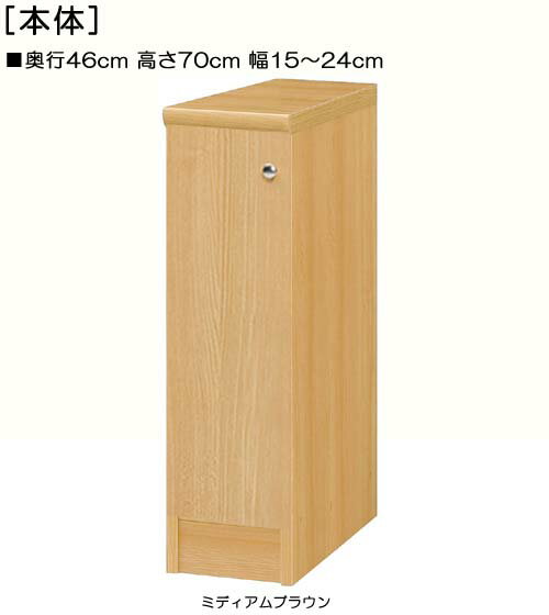 全面扉隙間収納 高さ70cm幅15〜24cm奥行46cm 片開き(左開き/右開き) 全面扉付図書コーナー棚 本棚 幅 20 cm 横幅 指定