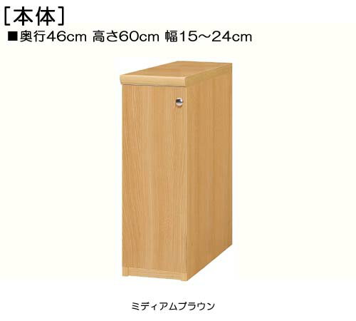 寬（31厘米~45厘米） - 全面扉隙間収納 高さ60cm幅15〜24cm奥行46cm厚棚板（棚板厚み2.5cm） 片開き(左開き/右開き) 全面扉付応接間棚 本棚 幅 18 cm 寸法 指定