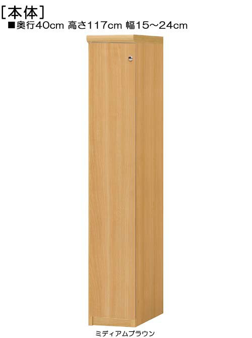 全面扉扉付隙間収納ストッカー 高さ117cm幅15〜24cm奥行40cm厚棚板（棚板厚み2.5cm） 片開き(左開き/右開き) 全面扉付図書室本棚 収納棚 幅 23 cm サイズ 注文