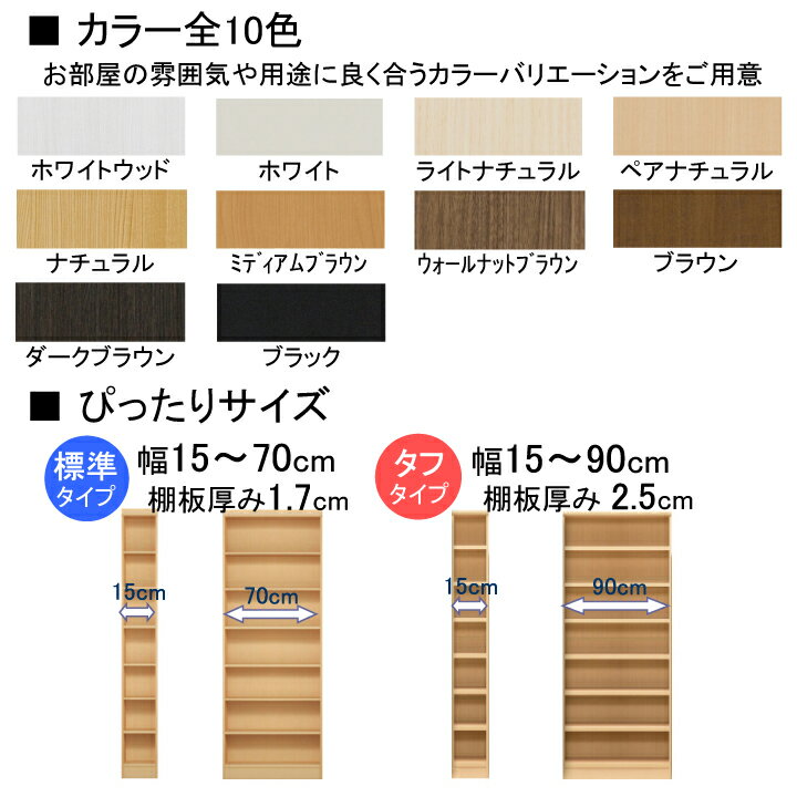 子供用本棚 高さ49cm幅45〜59cm奥行19cm厚棚板（棚板厚み2.5cm）ゲームソフト収納 集会所ラック 幅を1cm単位でご指定 たゆみにくい棚板シェルフ 子供用本棚 本棚 幅 55 cm 横幅 指定 3