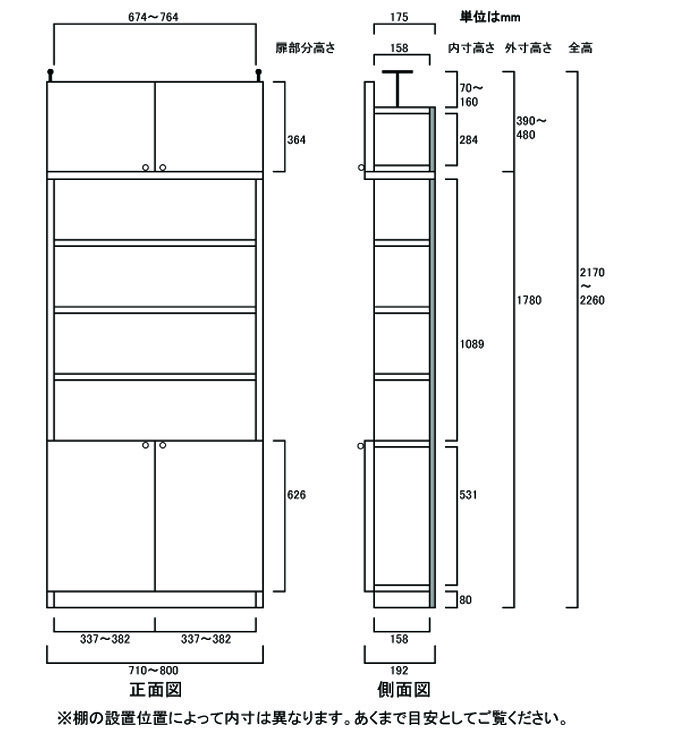 ロビー本棚 扉付き 薄型収納 薄型壁面CD棚 TX 扉付本棚 扉付本棚 高さ217〜226cm幅71〜80cm奥行19cm厚棚板(棚板厚2.5cm) タフ棚板(厚さ2.5cm) 扉付本棚 整理棚 幅 77 cm 横幅 注文 [2]