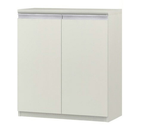 フラット扉窓下収納 高さ80cm幅60〜70cm奥行31cm厚棚板（棚板厚み2.5cm） 両開き フラット扉付ランドリ..