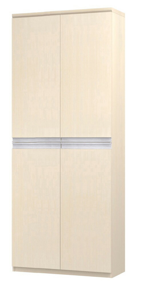 フラット扉壁面本棚 高さ211．1cm幅71〜80cm奥行19cm厚棚板（棚板厚み2.5cm） 上下