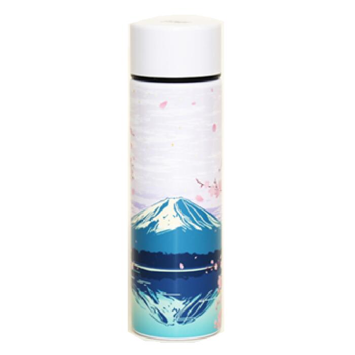 縁音 山中塗ステンレスマグボトル 140ml 富士山 民芸品 保温 保冷 真空二重構造 ステンレス製 携帯用 0..