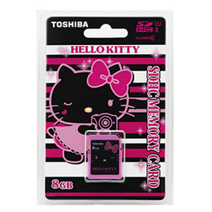 TOSHIBA SD-H08GKT SDHC UHS-Iカード 8GB CLASS10 SDHCカード 日本製 メモリーカード ハローキティ HELLO KITTY サンリオ データ保存 カメラ パソコン SDカード 東芝 ピンク 可愛い レディース