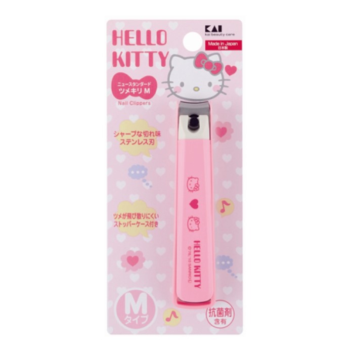 乐天商城 - 貝印 KK-2502 ハローキティ ニュースタンダードツメキリM HELLO KITTY つめきり Mサイズ 日本製 サンリオ ステンレス製 ストッパーケース付き キャラクターつめきり キティちゃん ピンク レディース ネイルケア 爪ケア 衛生用品