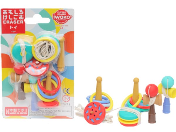 イワコー TOY トイ おもしろ消しゴム 筆記用具 日本製 文房具 ブリスターパック消しゴム おもちゃ 玩具..