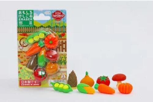 楽天UWNイワコー 野菜 おもしろ消しゴム ブリスター 筆記用具 日本製 文房具 文具 ブリスターパック消しゴム ベジタブル たけのこ たまねぎ トマト キノコ にんじん コーン ミニチュア けしごむ 文字消し 字消し 勉強道具 こども 子供 おみやげ お土産 プレゼント 景品 ER-BRI023