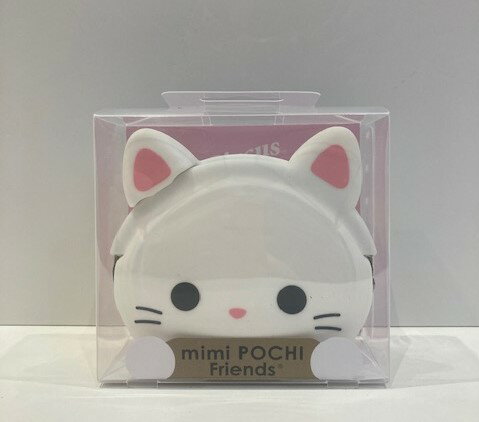 ピージーデザイン mimi POCHI Friends MILK ミルク シロネコ 白猫 ネコ ねこ ホワイト キャット シリコンポーチ がま口 コインケース 動物 小銭入れ かわいい p+gdesign 雑貨 レディース 小物 子ども 女性 アニマル 財布 プレゼント ギフト 贈り物 ミミポチ 2