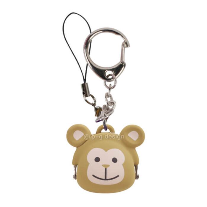 ピージーデザイン mimi POCHI-Bit Friends Keyring and strap Monky おさるたん シリコン がま口キーリング キーホルダー キーリング ストラップ 動物 サル 猿 モンキー アニマル かわいい p+gdesign 雑貨 レディース 小物 アクセサリー入れ