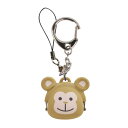 ピージーデザイン mimi POCHI-Bit Friends Keyring and strap Monky おさるたん シリコン がま口キーリング キーホルダー キーリング ..