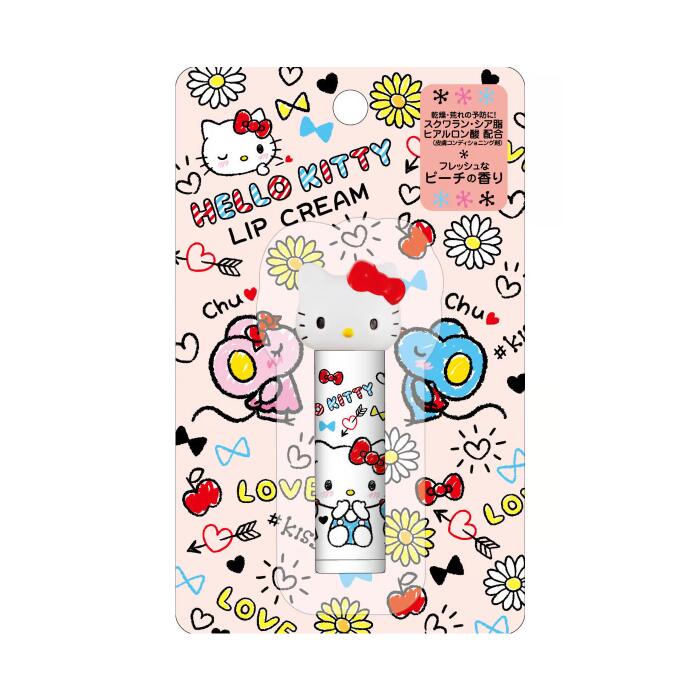 乐天商城 - ピエラス ハローキティダイカットリップクリーム ピーチの香り HELLO KITTY サンリオ ハローキティ リップ くちびる 唇ケア 保湿 うるおい 潤い 保湿成分 ヒアルロン酸 シア脂 スクアラン 可愛い サンリオキャラクター お土産 プレゼント