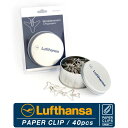 LIMOX ルフトハンザ 航空 飛行機型 クリップ 40個 ロゴ入り 缶ケース Lufthansa Clip AIRBUS BOEING エアバス ボーイング ...