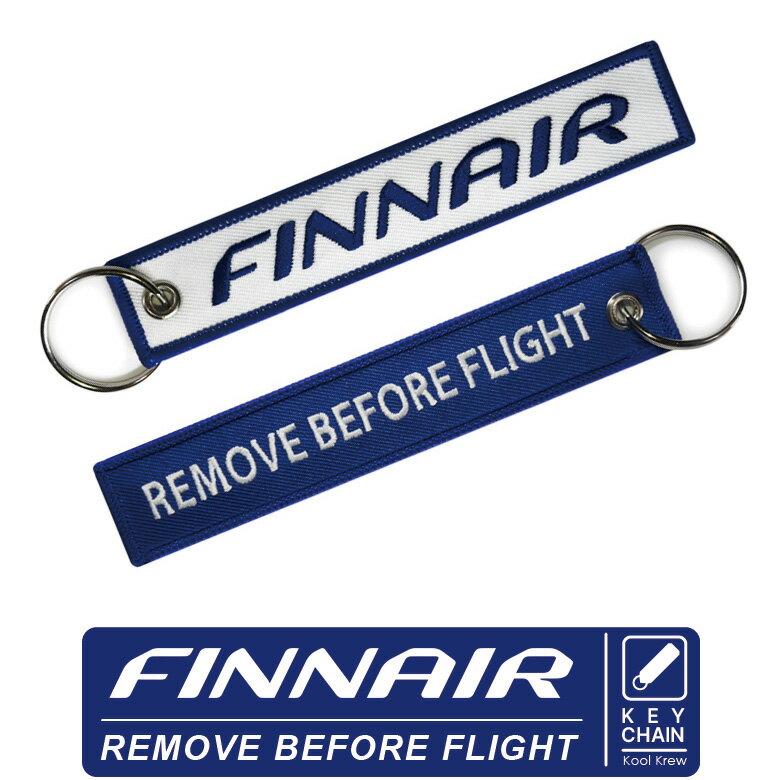 Kool Krew クールクルー キーチェーンフィンランド航空 フィンエアー FinnairREMOVE BEFORE FLIGHTAY FINAIRBUS BOEING エアバス ボーイング エアライン メーカー フライトタグ Flight tag キーホルダー keychain航空グッズ goods送料無料