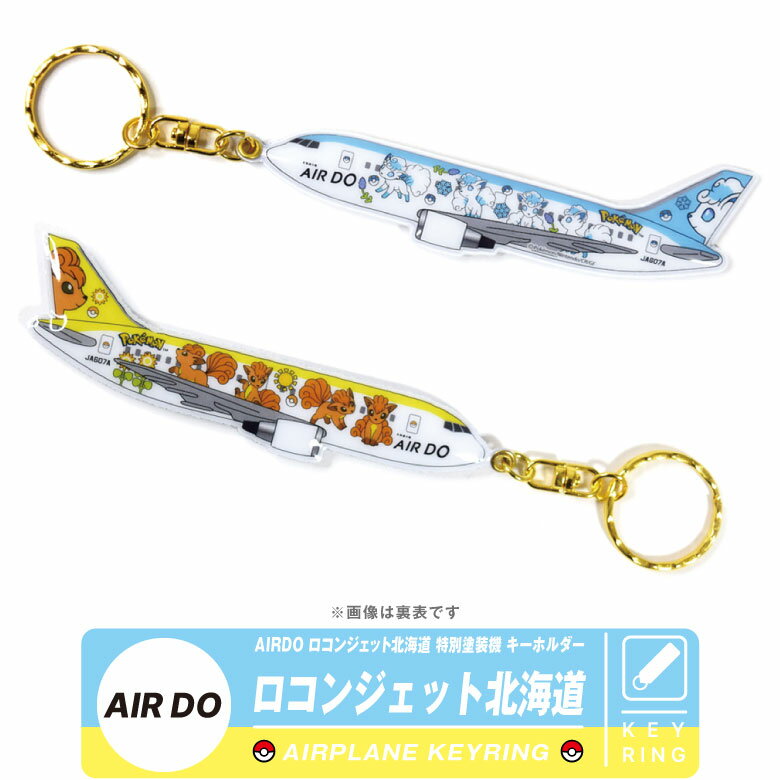 AIRDO ロコンジェット北海道 特別塗装機 キーホルダー エアドゥ ロコンジェット ポケモンジェット ロコン アローラロコン Pokemon BOEING 767 ボーイング キーリング エアライン 機体 旅行 飛行機 ひこうき 航空 人気 子供 グッズ アイテム コレクション プレゼント