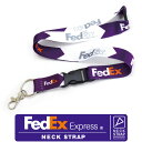 Kool Krew FedEx フェデックス ネックストラップ ナスカン分離コネクタ セーフティコネクタ NeckStrap ストラップ カード スマホ カードホルダー デジカメ カメラ 携帯ストラップ スマートフォン スマホ 航空 エアライン 貨物 輸送 メーカー グッズ アイテム 送料無料