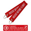 INSERT BEFORE FLIGHT タグ キーホルダー (1個) インサート カラー レッド  ...