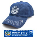 航空自衛隊 ブルーインパルス キャップ 帽子 デニム タイプ 男女兼用 大人用 フリーサイズ JASDF blueimpulse T-4 cap 自衛隊 エンブ...