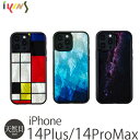 iPhone14 ProMax / iPhone 14 Plus ケース 天然貝 ikins アイキンス 天然貝ケース Mondrian スマホケース iPho...
