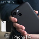 MYNUS iPhone14 ケース 背面 ケース iPhone CASE スマホケース マイナス iPhone 14 カバー ケース シンプル スリム 薄型 おしゃれ ブラ..