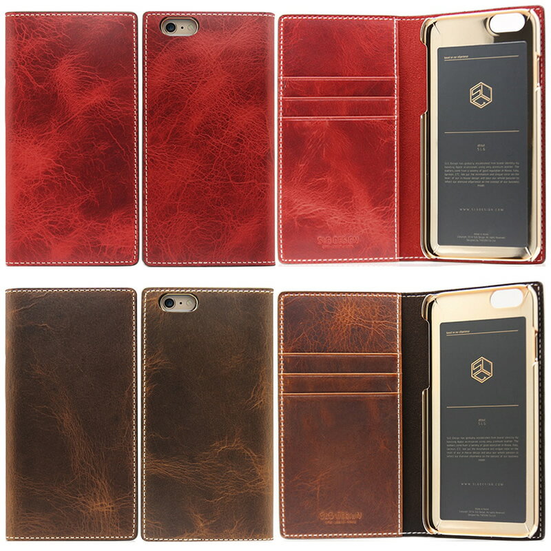 iPhone6s / iPhone6 手帳型 本革 レザー ケース SLG Design Badalassi Wax case ア...