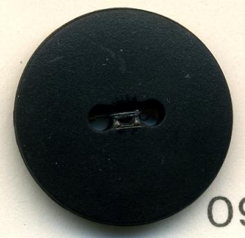 トップカラーナイロンボタン（マット）　2つ穴　ブラック