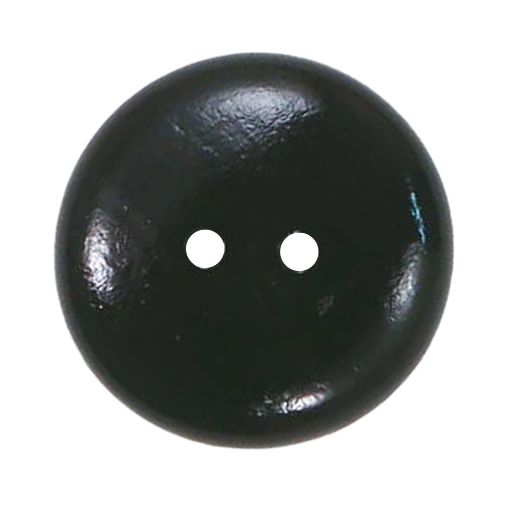 ウッドボタン 二つ穴 42mm こげ茶 【10個入り】